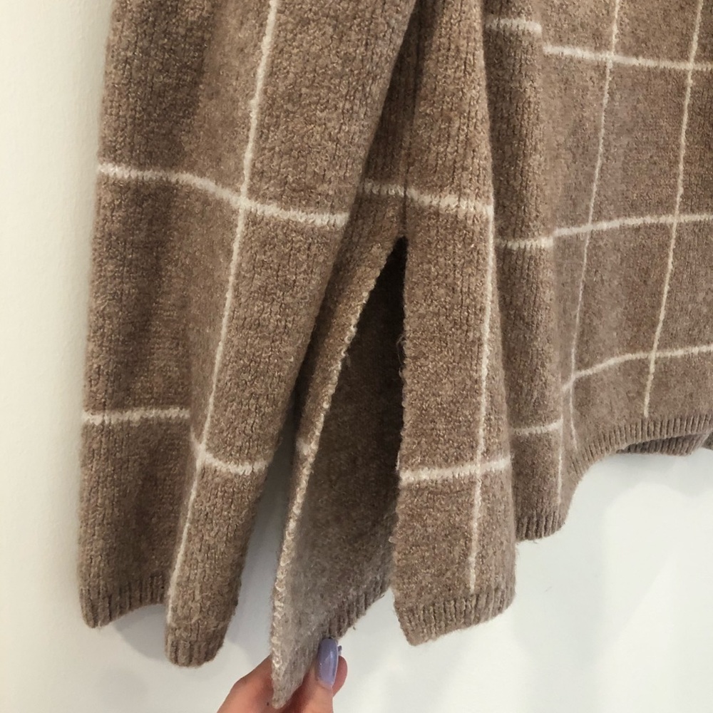 Madewell Windowpane Wool Turtleneck